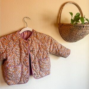 ZARA Kids Floral Quilted Jacket - 4yr